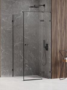 New Trendy Avexa Black zuhanykabin 90x80 cm négyszögletes fekete félmatt/átlátszó üveg EXK-1574