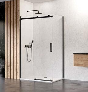 New Trendy Sling Black zuhanykabin 100x90 cm négyszögletes fekete félmatt/átlátszó üveg D-0269A/D-0118B