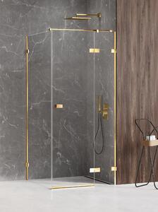 New Trendy Avexa Gold Shine zuhanykabin 80x80 cm négyzet arany fényes/átlátszó üveg EXK-1647