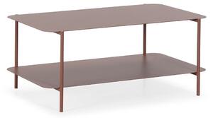 Terrakotta színű fém dohányzóasztal 58x90 cm Beatrix – MOME