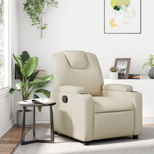Krémszínű műbőr relaxfotel