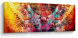 Kép - Merkaba szárnyakkal, absztrakció (órával) (90x30 cm)