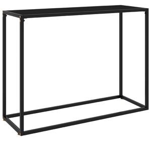 Fekete edzett üveg tálalóasztal 100 x 35 x 75 cm