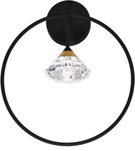 Altavola Design Tiffany oldalfali lámpa 1x3 W fekete-átlátszó-arany LA059/W_black