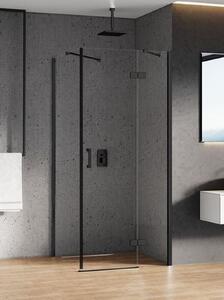 New Trendy New Renoma Black zuhanykabin 100x100 cm négyzet fekete félmatt/átlátszó üveg D-0206A/D-0112B