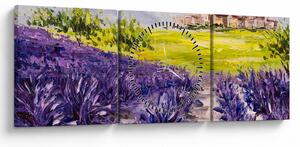 Kép - Provence, franciaország, olajfestmény (órával) (90x30 cm)
