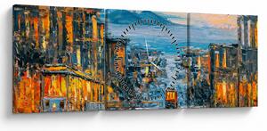 Kép - Cable Car, San Francisco (órával) (90x30 cm)