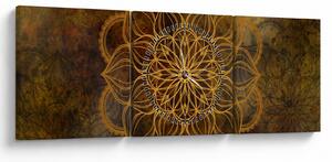 Kép - Az öröm mandala (órával) (90x30 cm)