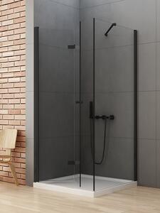 New Trendy New Soleo Black zuhanykabin 90x90 cm négyzet fekete félmatt/átlátszó üveg D-0235A/D-0115B