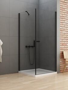 New Trendy New Soleo Black zuhanykabin 90x70 cm négyszögletes fekete félmatt/átlátszó üveg D-0229A/D-0115B