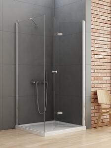 New Trendy New Soleo zuhanykabin 90x80 cm négyszögletes króm fényes/átlátszó üveg D-0152A/D-0088B