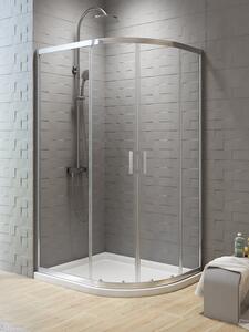 New Trendy New Varia zuhanykabin 120x85 cm félkör alakú króm fényes/átlátszó üveg K-0509