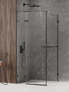 New Trendy Avexa Black zuhanykabin 80x70 cm négyszögletes fekete félmatt/átlátszó üveg EXK-2535