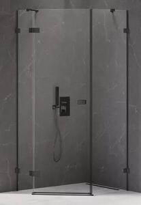 New Trendy Avexa Black zuhanykabin 100x80 cm négyszögletes fekete félmatt/átlátszó üveg EXK-3882