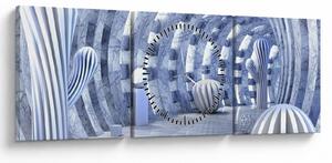 Kép - 3D absztrakció (órával) (90x30 cm)