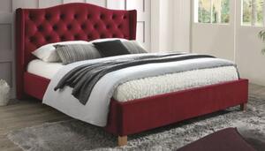 ASPEN VELVET kárpitozott ágy 160 x 200 cm vörös