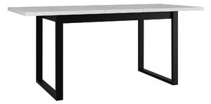 Asztal Victorville 353, Artisan tölgy, Fekete, 79x80x140cm, Hosszabbíthatóság, Laminált forgácslap, Fém