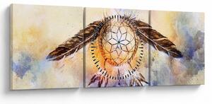 Kép - Álomfogó tollas (órával) (90x30 cm)