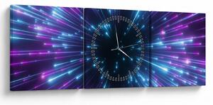 Kép - Neon tér (órával) (90x30 cm)