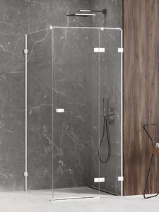 New Trendy Avexa White zuhanykabin 80x70 cm négyszögletes fehér matt/átlátszó üveg EXK-2731