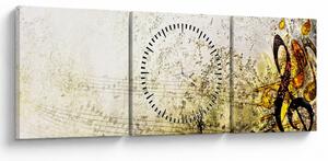 Kép - a zene ereje (órával) (90x30 cm)
