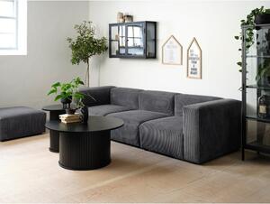 Fekete kerek dohányzóasztal ø 90 cm Nola – Unique Furniture