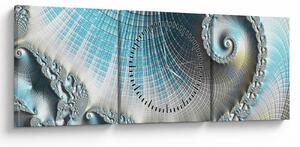 Egy texturált spirál képe (órával) (90x30 cm)