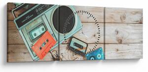 Kép - retro rádió (órával) (90x30 cm)