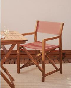 Világospiros-natúr színű tömörfa kerti szék szett 2 db-os Thianna – Kave Home