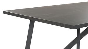 Fekete étkezőasztal 140 x 80 cm ANNIKA