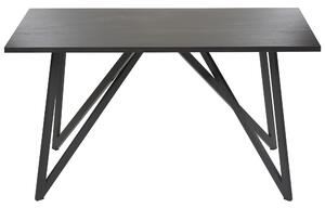 Fekete étkezőasztal 140 x 80 cm ANNIKA
