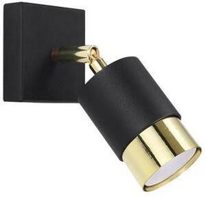 Sollux Lighting Nero oldalfali lámpa 1x40 W fekete-arany SL.1069