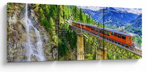 Kép - Matterhorn, Zermatt, Valais, Svájc (órával) (90x30 cm)