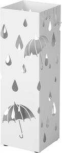 Esernyőtartó / esernyő állvány - rozsdamentes acél - fehér