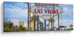 Kép - Las Vegas (órával) (90x30 cm)