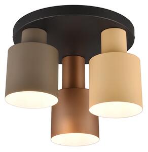 Mennyezeti lámpa bronz, szürkés és bézs 3-fényes - Ans