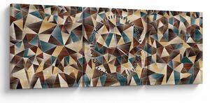 A háromszögek képe (órával) (90x30 cm)