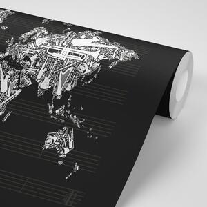 Tapéta zenei világtérkép