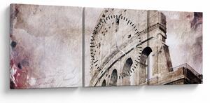 Kép - Colosseum, Róma, Olaszország (órával) (90x30 cm)