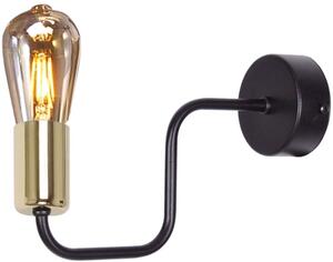 Kaja Kuga oldalfali lámpa 1x60 W fekete-arany K-4943