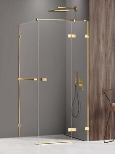 New Trendy Avexa Gold Shine zuhanykabin 120x110 cm négyszögletes arany fényes/átlátszó üveg EXK-3220