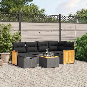 VidaXL Polyrattan Kerti Ülőgarnitúra - 7 részes