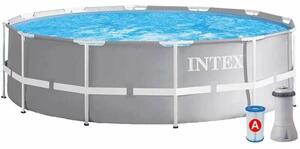 Intex Prisma Frame fémkeretes medence, 366x76 cm, 6500 liter, szűrőszivattyúval