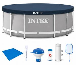 Intex 26712NP Prism Frame fémkeretes medence, 366x76 cm, 6500 liter, minden tartozékkal