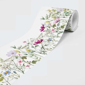 Nem szőtt öntapadós bordűr virágos rét minta 15 cm x 5 m