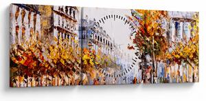 Kép - Utca Párizsban (órával) (90x30 cm)