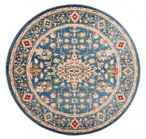 Kerek vintage szőnyeg kék színben Šírka: 170 cm