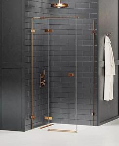 New Trendy Avexa Copper Brushed zuhanykabin 90x90 cm négyzet réz csiszolt/átlátszó üveg EXK-3553