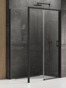 New Trendy Prime Black zuhanykabin 110x70 cm négyszögletes fekete félmatt/átlátszó üveg K-1280