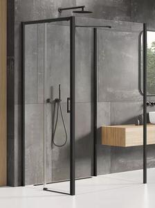 New Trendy Prime Black zuhanykabin 120x100 cm négyszögletes fekete félmatt/átlátszó üveg K-0975
